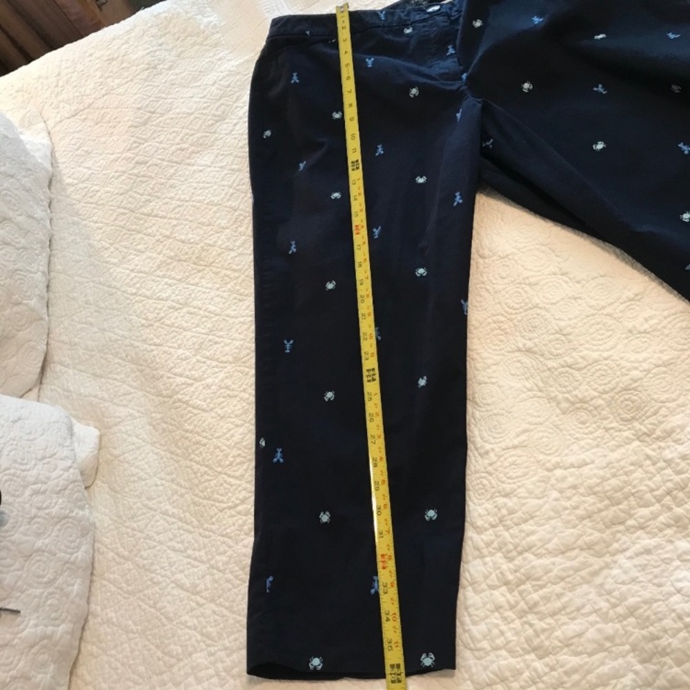 Talbots Blue Chinos with Embroidered Blue Crabs and Lobsters! Preppy- So Cute! - Picture 12 of 16